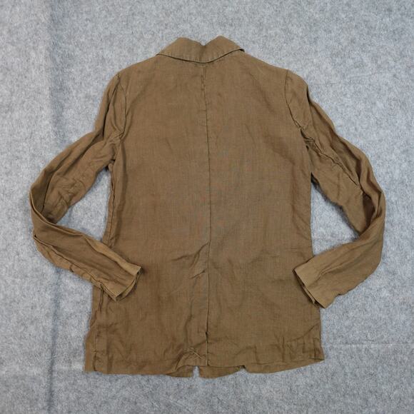 Michael Stars Blazer Womens Extra Small Lottie Linen Jacket One Button Green - Picture 6 of 10